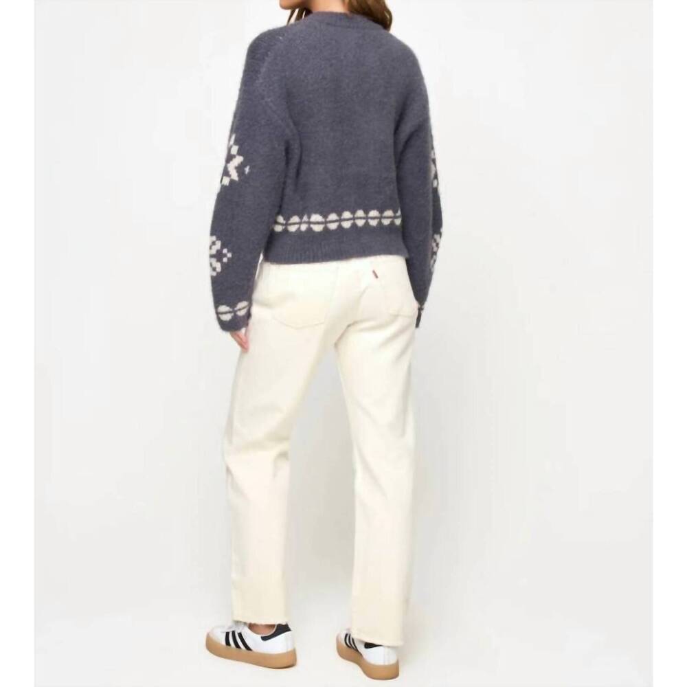 NEW L*SPACE cosmos zip sweater in snowy mile fair isle - Picture 4 of 5